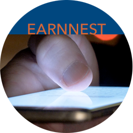 Round button that links to the Earnnest page