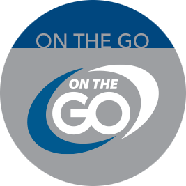 Round button that links to Guardian On the Go
